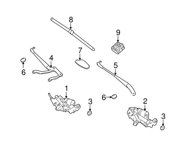 genuine-mercedes-0009981641-windshield-wiper-linkage-bushing-left