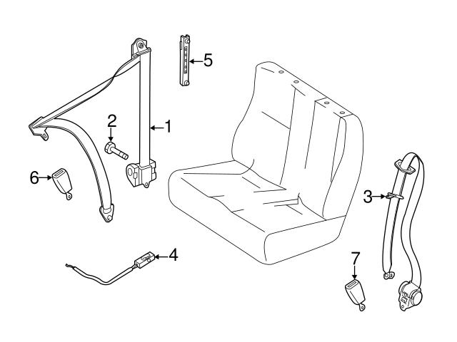 Genuine Mercedes 0018608969 Seat Belt Receptacle Left Outer Right