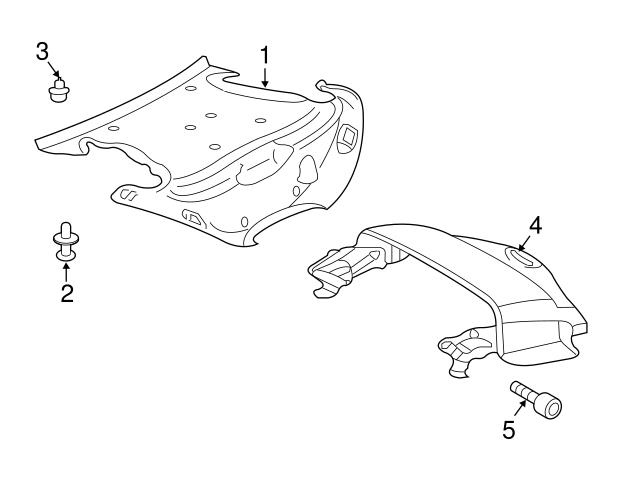 Genuine Mercedes 0029844929 Back Glass Bolt; Left Rear, Right Rear ...