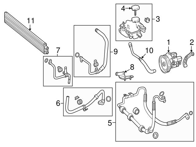 Genuine Mercedes 0039978552 Power Steering Reservoir Line Hose - Mercedes