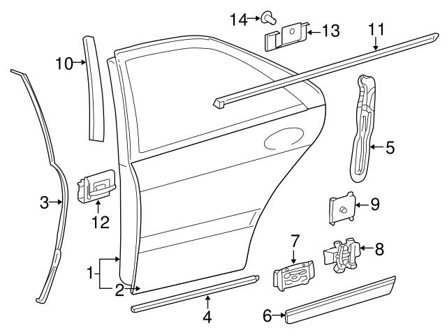 Genuine Mercedes 0099889578 Exterior Molding Clip; Front Left/Right ...