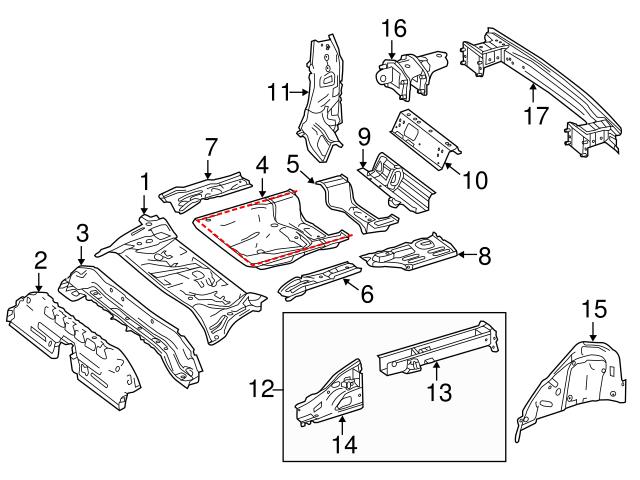 Genuine Mercedes 1176100275 Spare Tire Compartment Bracket - Mercedes