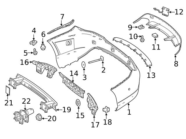 Genuine Mercedes 117885042164 Bumper Cover Bracket; Right - Mercedes ...