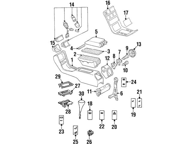 Genuine Mercedes 1406802739 Console Lid - Mercedes