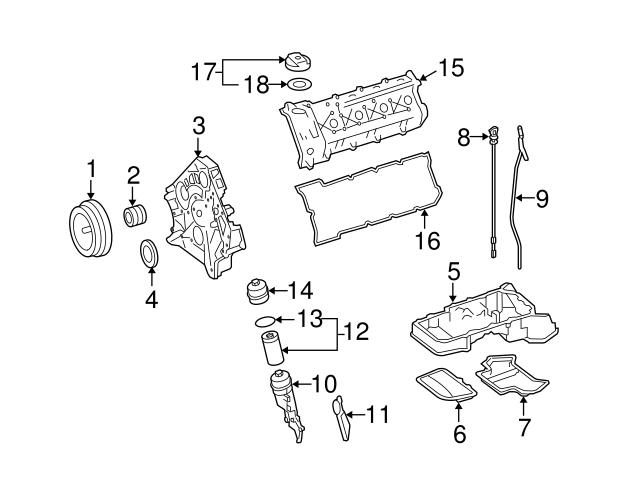 Genuine Mercedes 1560161905 Valve Cover; Left - Mercedes | 1560160205 ...