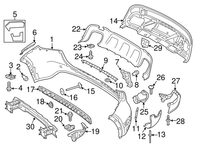 Genuine Mercedes 1568855801 Bumper Guide Bracket; Right Lower, Left ...