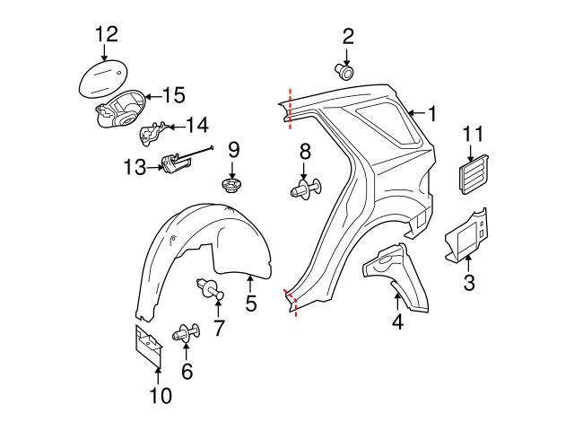 Genuine Mercedes 1648200172 Fuel Filler Door Lock Actuator; Rear - Mercedes