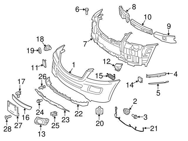 Genuine Mercedes 1648854023 Fog Light Trim; Front Right - Mercedes