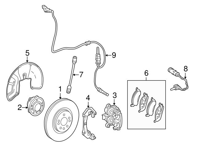 Genuine Mercedes 1664210181 Brake Caliper; Front Left - Mercedes