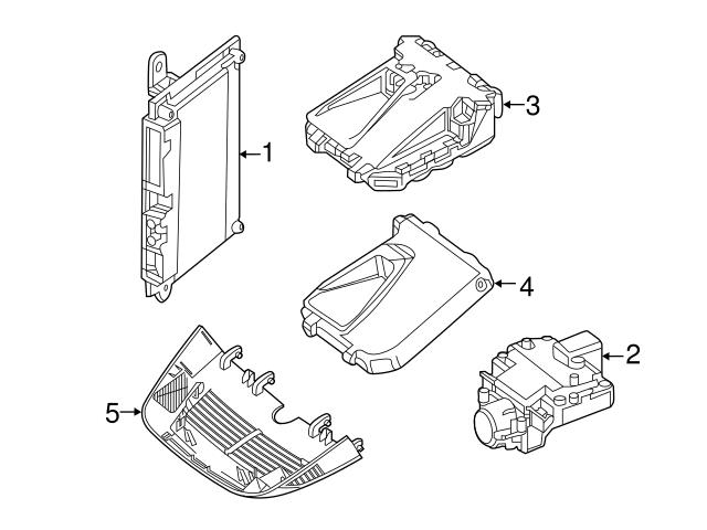 Genuine Mercedes 16682120361B88 Interior Rear View Mirror Cover; Front ...