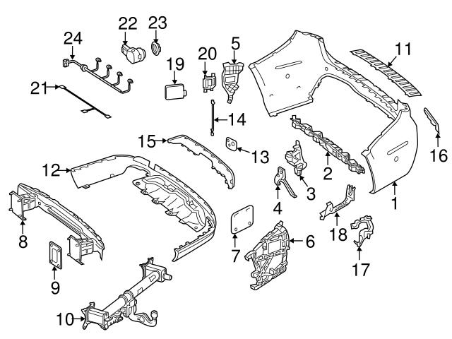 Genuine Mercedes 1668857600 Bumper Trim Cover; Rear Lower - Mercedes