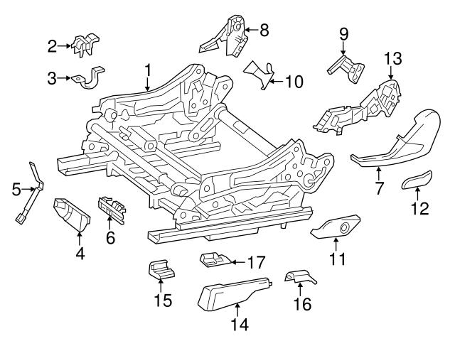 Genuine Mercedes 16691907009051 Seat Track Cover; Front Left Inner ...