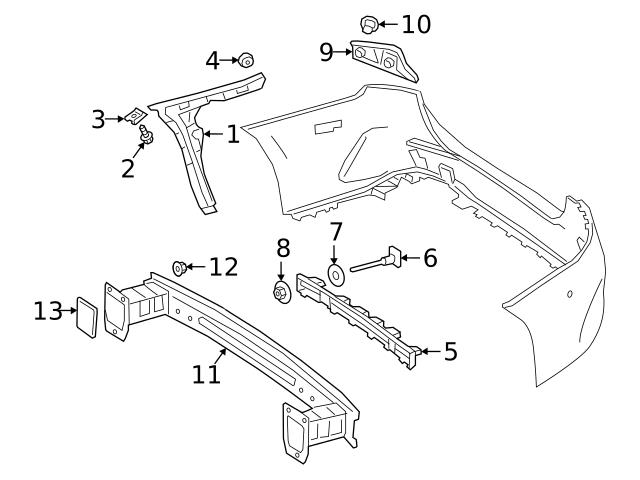 Genuine Mercedes 1776162500 Bumper Impact Bar Gasket - Mercedes