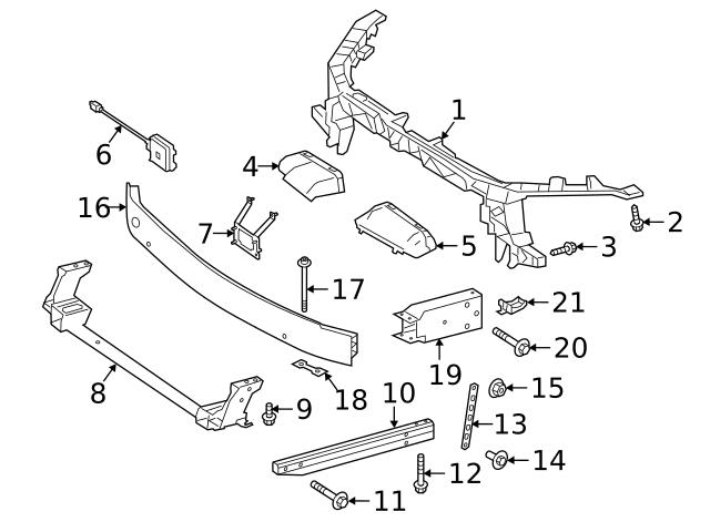 Genuine Mercedes 1776202300 Bumper Impact Bar Bracket; Left, Right