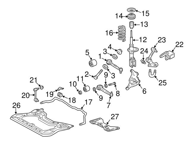 Genuine Mercedes 2033231240 Stabilizer/Sway Bar Bracket; Right - Mercedes