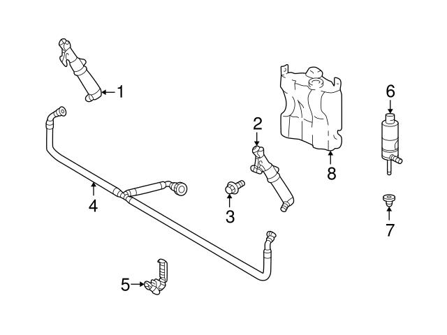 Genuine Mercedes 2038600847 Headlight Washer Nozzle; Front Right - Mercedes