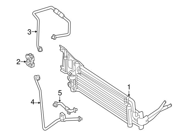 Genuine Mercedes 2045280524 Auto Trans Oil Cooler Tube; Left Lower ...