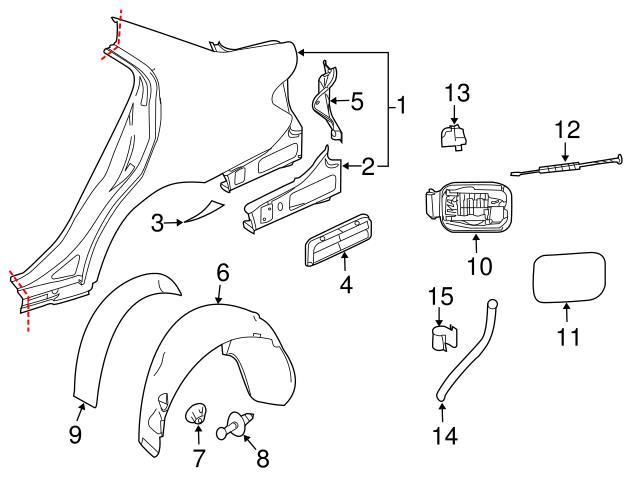 Mercedes fuel on sale door replacement