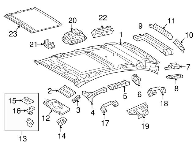 Genuine Mercedes 20578069007P58 Sunroof Cover - Mercedes