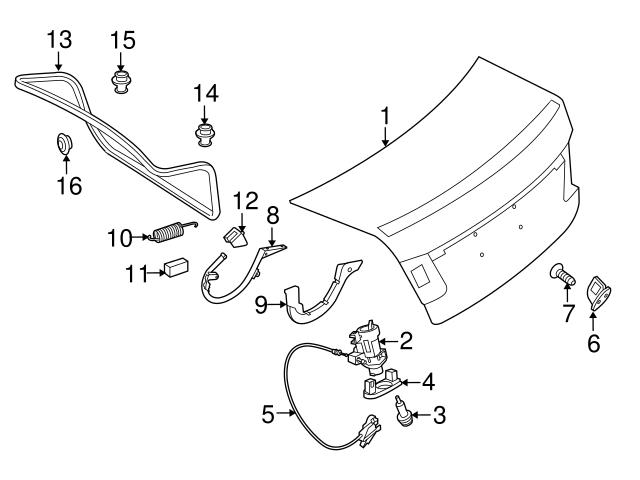 Genuine Mercedes 2077500089 Deck Lid Stop Buffer; Rear - Mercedes