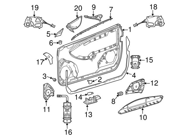 Genuine Mercedes 20972028229E92 Door Trim Molding; Front Right - Mercedes