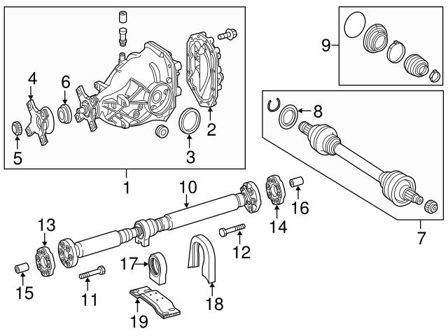 Genuine Mercedes 2123500245 Drive Shaft Pinion Yoke; Rear - Mercedes ...