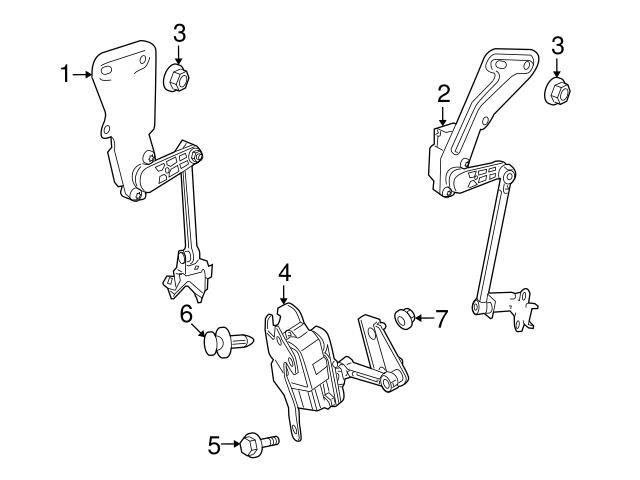 Genuine Mercedes 2129050103 Headlight Level Sensor; Front Left ...