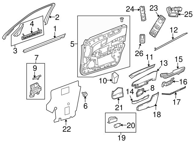 Genuine Mercedes 21290502519107 Power Seat Switch; Front Left - Mercedes