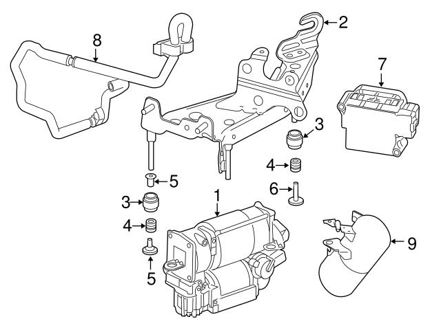 Genuine Mercedes 2133200015 Suspension Self-Leveling Unit Accumulator ...