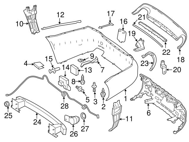 Genuine Mercedes 2218853114 Valance Bracket; Left - Mercedes