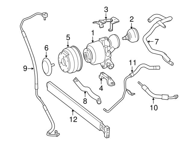 Genuine Mercedes 2219973082 Power Steering Return Hose - Mercedes