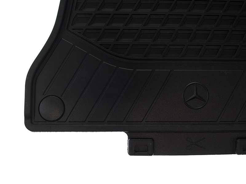 Genuine Mercedes 22268076059G33 All-Weather Rubber Floor Mats; Black; 2 ...