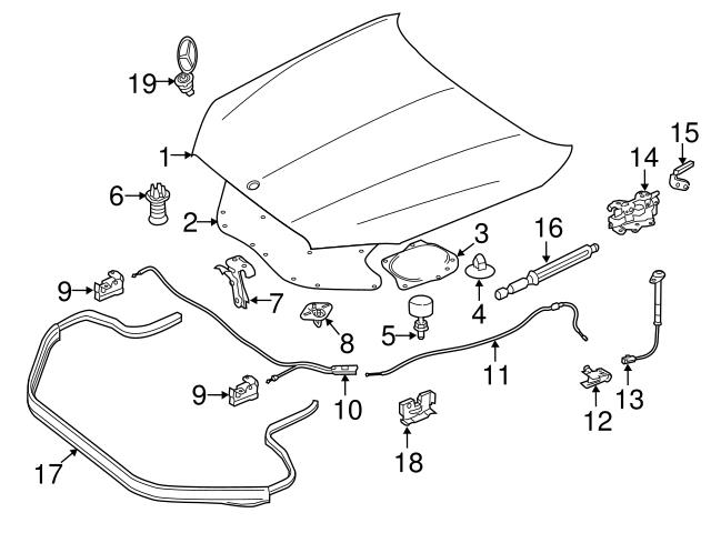 Genuine Mercedes 2226824501 Hood Insulation Pad - Mercedes | 2226820026 ...