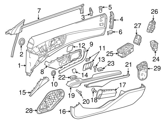 Genuine Mercedes 2317270214 Door Interior Trim Panel Bracket; Right ...