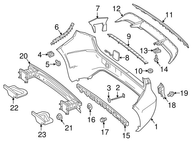 Genuine Mercedes 2468850011 Bumper Step Pad; Rear