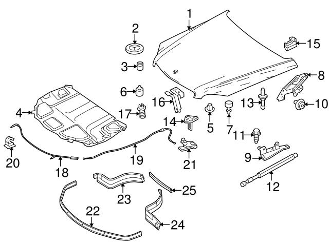 Genuine Mercedes 2538806306 Hood Release Cable; Front - Mercedes ...