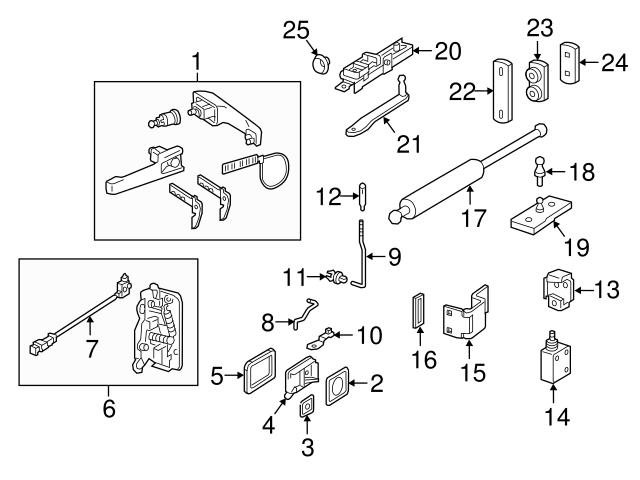 Genuine Mercedes 4637230703 Door Lock Striker Plate; Center Left - Mercedes