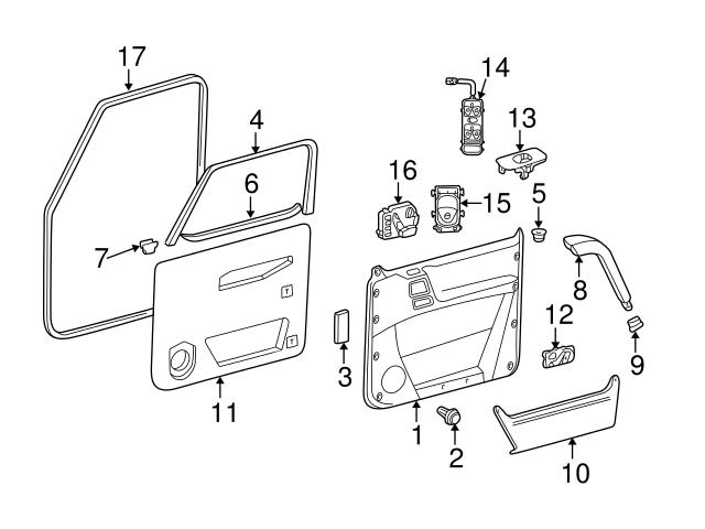 Genuine Mercedes 4637250365 Door Window Belt Weather Strip; Left, Right ...