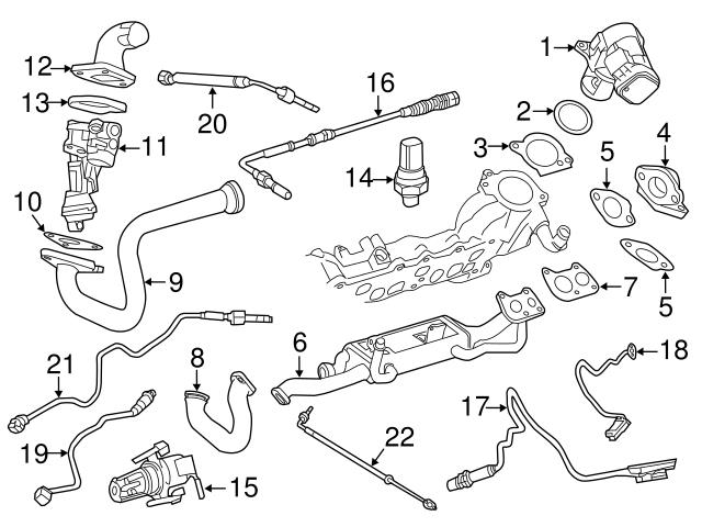 Genuine Mercedes 6421401308 EGR Tube - Mercedes | 6421400308 ...