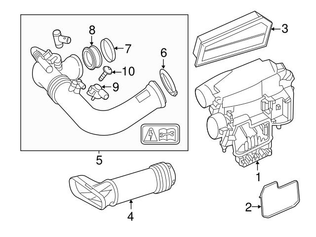 Genuine Mercedes 6510940051 Engine Air Intake Hose Adapter - Mercedes