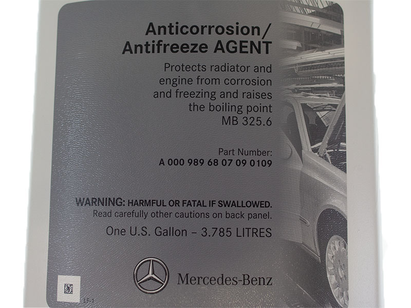 Genuine Mercedes Q1030005, BQ1030005 Antifreeze/Coolant; Pink G40 Type; 1  Gal - Mercedes | 0009896807090109 ANTIFREEZE AQ1030005 C250ANTIFREEZE