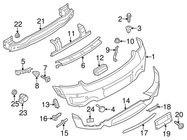 Genuine Mini 51129806653 Parking Aid Sensor Bracket