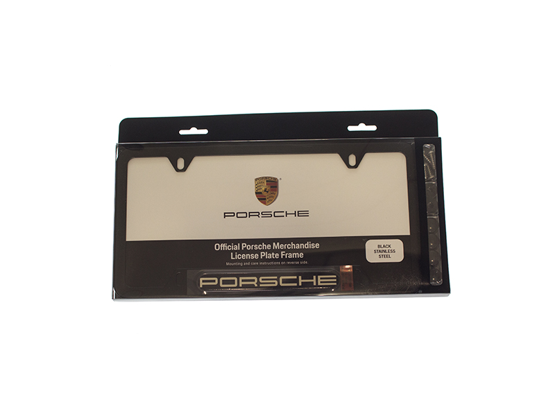 Genuine Porsche PNA70200500 License Plate Frame; Stainless Steel; Matte ...