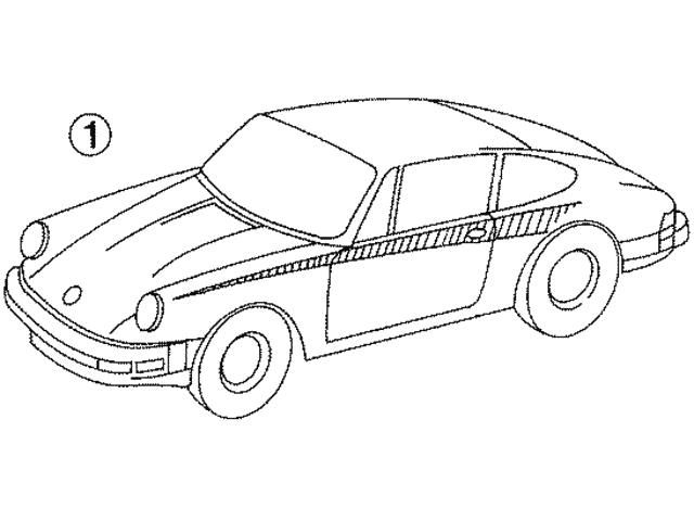 Genuine Porsche 93055930300 Trim Stripe Tape Left Porsche