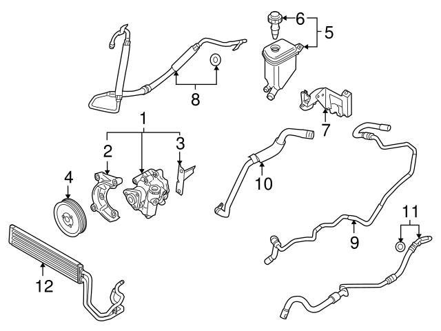 Genuine Porsche 95534744900 Power Steering Return Hose - Porsche