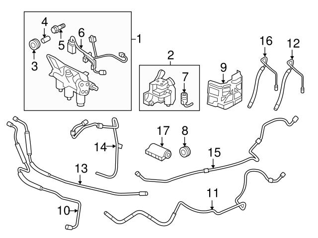 Genuine Porsche 95535912302 Suspension Air Compressor Line; Rear ...