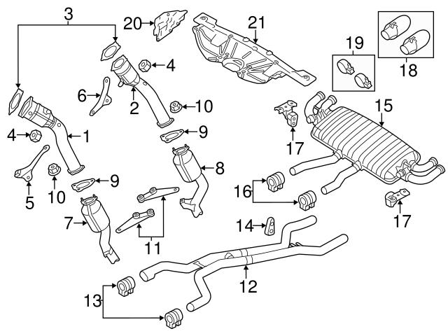 Genuine Porsche 95811125120 Exhaust Tail Pipe Tip Screw; Left - Porsche