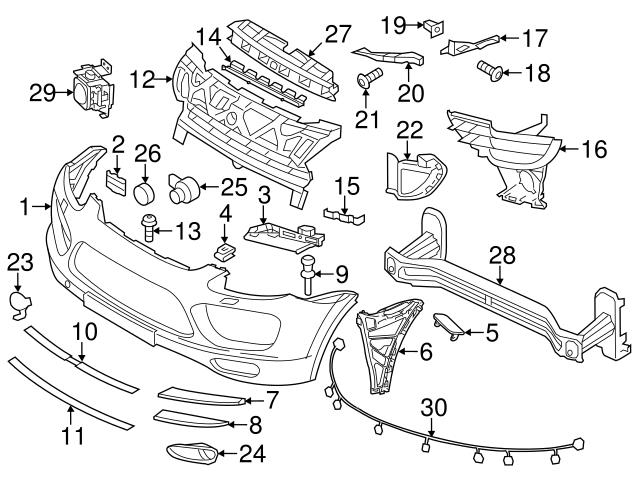 Genuine Porsche 95850515500G2L Tow Eye Cap; Left - Porsche