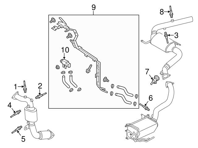 Genuine Porsche 95860626130 Oxygen Sensor; Rear Lower - Porsche