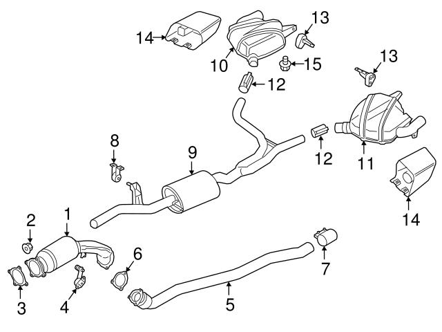 Genuine Porsche 95B253209B Exhaust/Connector Pipe; Front - Porsche